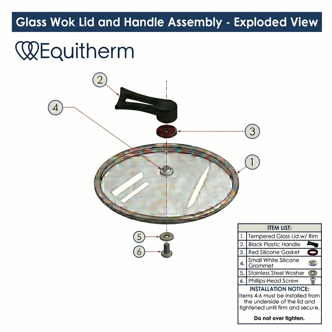 How to Assemble Your Equitherm Glass Wok Lid