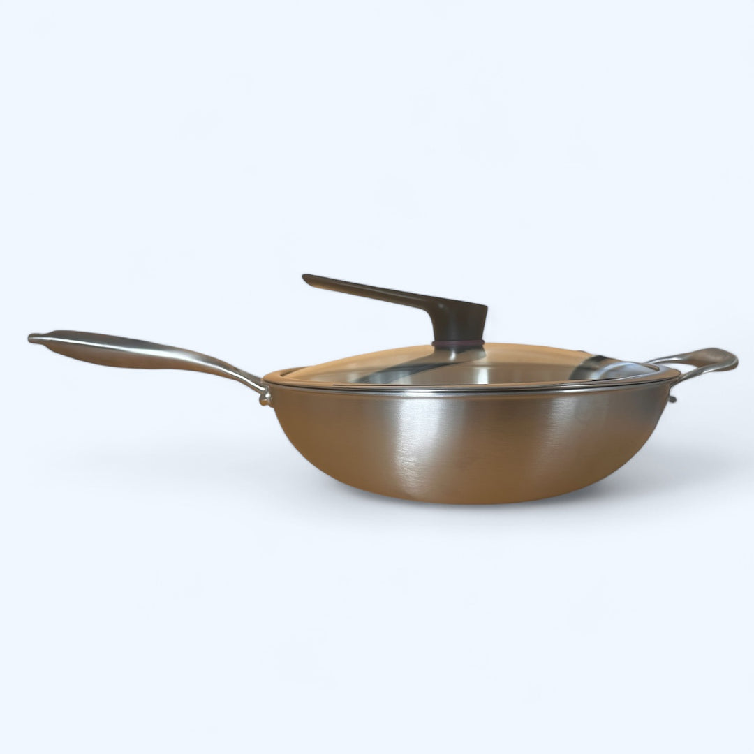 34cm Hybrid Wok with Glass Lid