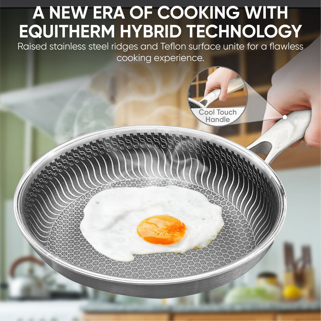 28cm Hybrid Frying Pan with Glass Lid